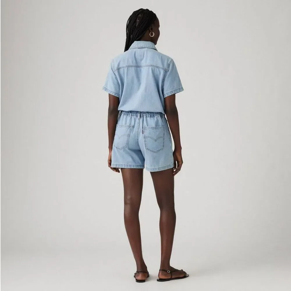 Levi's Light Blue Denim Short Jumpsuit - Picture 2 of 3
